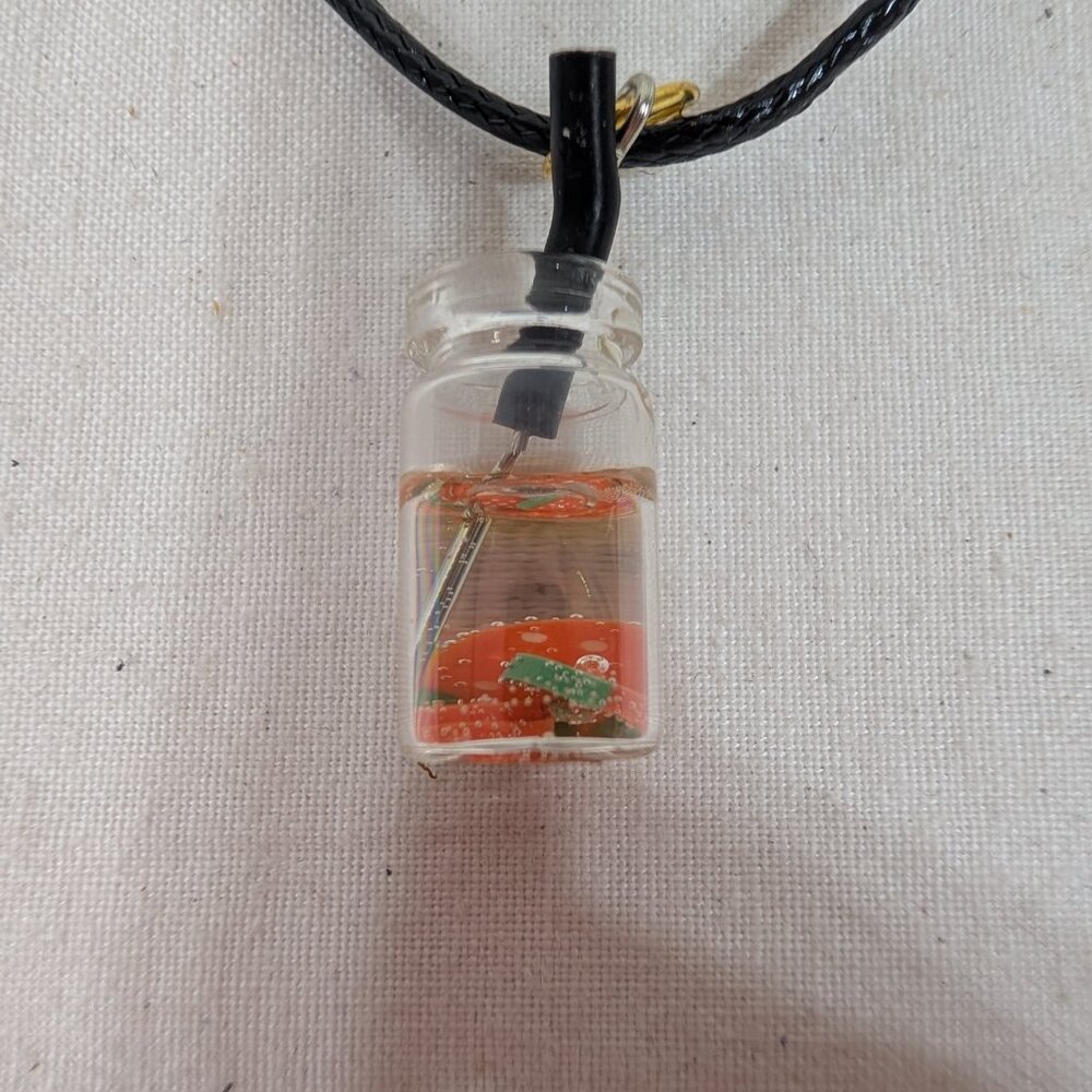 Strawberry Drink Necklace & Earring Set - Picture 2 of 3